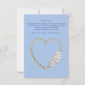 Blauw, groen, goud, ivoorzijde en bruiloftDank u K RSVP Kaartje (Achterkant)