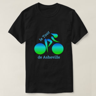 Blauw groen helling fiets T-shirt