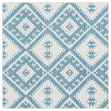 Blauw groen Ikat-ruitvormig weefsel