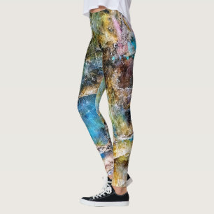 Blauw Groen Labradorite Edelsteen Leggings