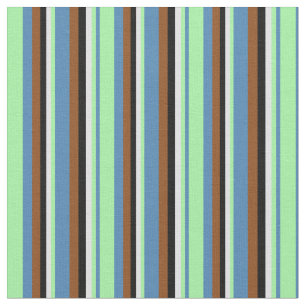 Blauw, groen, lavender, zwart en bruin gekleurd stof