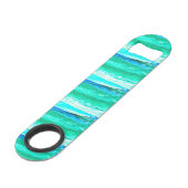 Blauw/groen maui golfpatroon Thunder_Cove Speed Flessenopener (Achterkant Gekanteld)