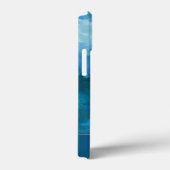 Blauw & Groen Moderne Waterverf Aangepaste monogra Case-Mate iPhone Case (Achterkant / Rechts)