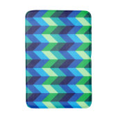 Blauw Groen Ombre Chevrons Medium Badmat (Voorkant Verticaal)