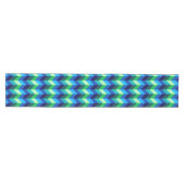 Blauw Groen Ombre Chevrons Medium Tafelloper (Horizontaal)