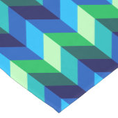 Blauw Groen Ombre Chevrons Medium Tafelloper (Hoek)