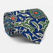 Blauw groen Oranje Blauwgroen Arabisch patroon Stropdas (Opgerold)