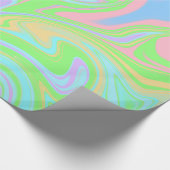 Blauw groen Paars roze roze bil Cadeaupapier (Hoek)