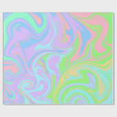 Blauw groen Paars roze roze bil Cadeaupapier (Vlak)