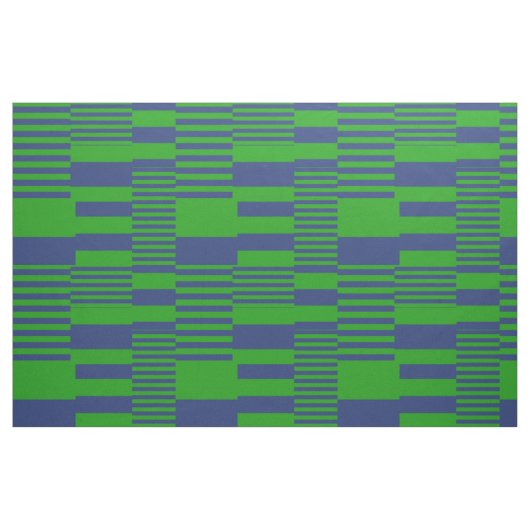 Blauw Groen Patchwork Strepen Design Stof (Fat Quarter)