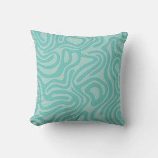 Blauw Groen Patronen Abstract Sierkussen