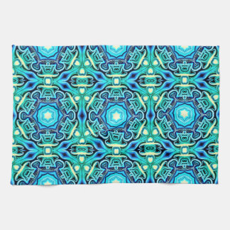 Blauw Groen Patroon Keuken Handdoek
