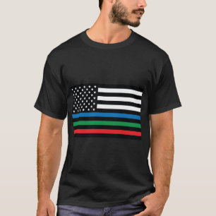 blauw groen rood Amerikaanse vlag, Amerikaanse vla T-shirt