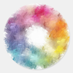 Blauw Groen Roze Rood Geel Oranje Aangepaste Kleur Ronde Sticker