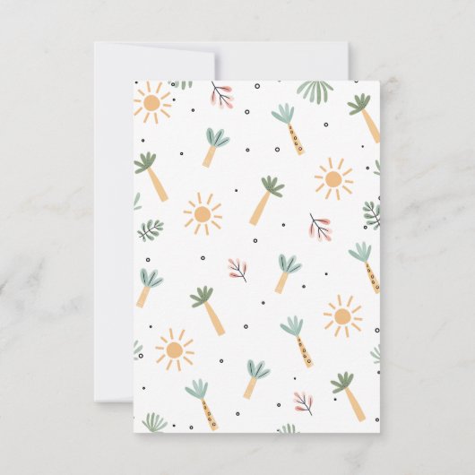 Blauw Groen Stomp Chomp Party Dinosaurus 1e Verjaa Bedankkaart (Achterkant)