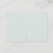 Blauw Groen Succulent Bloemenbruiloft QR Code RSVP Informatiekaartje (Achterkant)