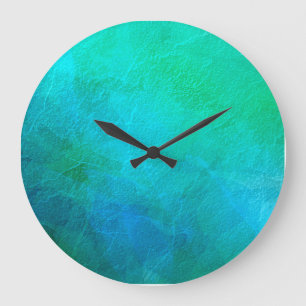 Blauw Groen Turquoise Abstracte Achtergrond Kunst Grote Klok