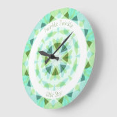 Blauw Groen Twinkle Kleine Star Baby kwekerij Grote Klok (Hoek)