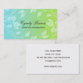 Blauw groen Visitekaartje (Voorkant / Achterkant)