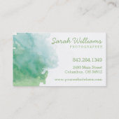 Blauw + Groen Visitekaartje Waterverf (Achterkant)