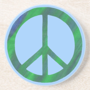 Blauw groen vredesteken, Onderzetters