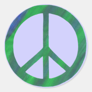 Blauw Groen Vredesteken, Vrede stickers
