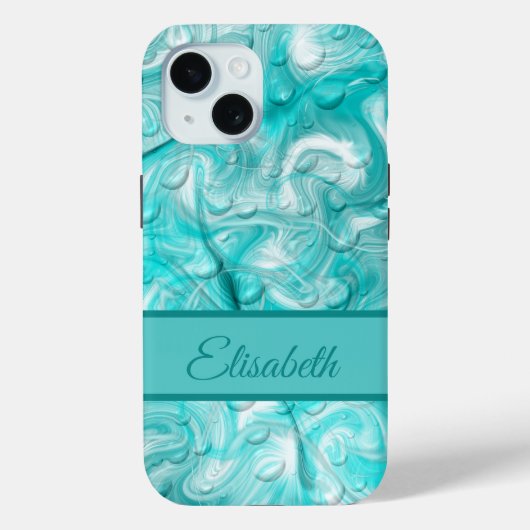 blauw, groen, water Case-Mate iPhone case (Achterkant)