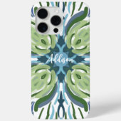Blauw Groen Wit Abstract  Tegel Case-Mate iPhone Case (Achterkant)