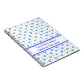 blauw/groen/wit bogen spiraal Notitieboek (Rechterzijde)