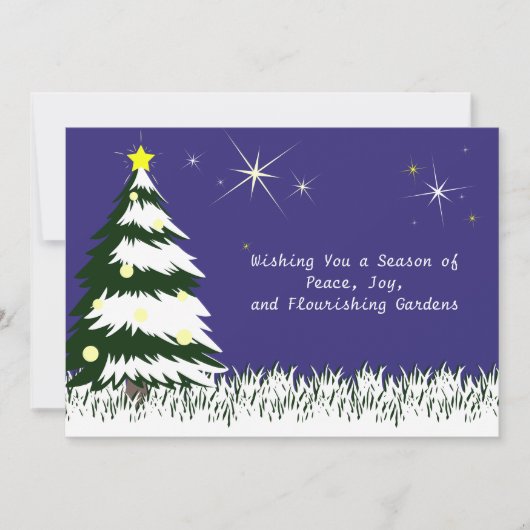 Blauw, Groen & Wit Kerstseizoen Zakelijk Feestdagenkaart (Voorkant)