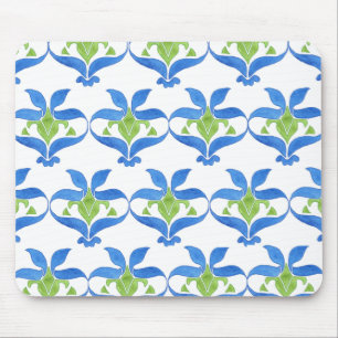 Blauw, groen, wit, nieuw patroonpatroon muismat