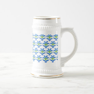 Blauw groen wit nieuwe model stein bierpul