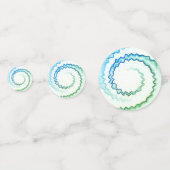 Blauw Groen wit swirl tie dye funky party Confetti (Voorkanten)