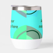 Blauw groen zwart pastel abstract voeg naam tekst  (Rechts)