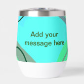 Blauw groen zwart pastel abstract voeg naam tekst  (Voorkant)