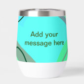 Blauw groen zwart pastel abstract voeg naam tekst  (Achterkant)