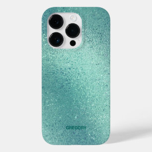 Blauw-groene iriserende achtergrond Case-Mate iPhone 14 pro hoesje
