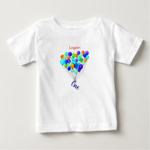 Blauw Groene Jongen BALLON Gepersonaliseerd Een Ve