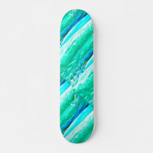 Blauw/groene Maui-golven Thunder_Cove Skateboard