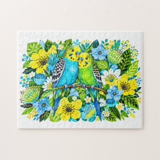 Blauw Groene Parkiet Grasparkieten Bijpassende Blo Legpuzzel