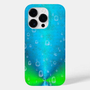 Blauw Groene Regenboog in Elephant Skin Leather Op Case-Mate iPhone 14 Pro Hoesje