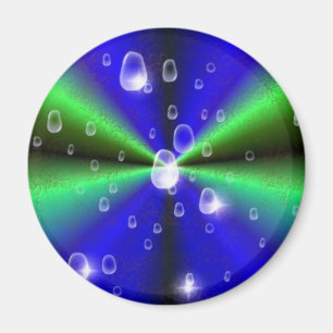 Blauw groene regenboog in olifantshuid leer optic magneet