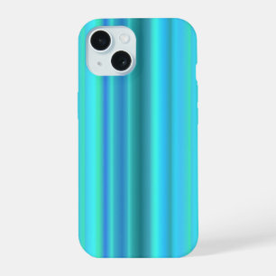 Blauw Groene Regenboog Strepen iPhone 15 Hoesje