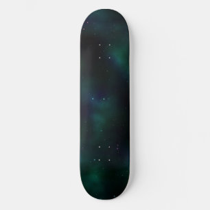 Blauw groene Star Alien Celestial achtergrond Skateboard