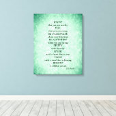 Blauw Groene sterren inspirerend gedichtenkunst Canvas Afdruk (Insitu (Houten vloer))