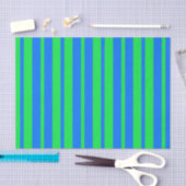 Blauw groene stijlvolle strepen patroonontwerp tissuepapier (Craft)