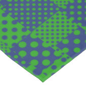Blauw Groene Stippen Patchwork  Tafelkleed (Gekanteld)