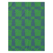 Blauw Groene Stippen Patchwork  Tafelkleed (Voorkant)