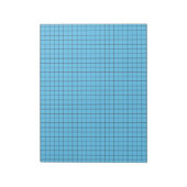 Blauw groot grafiekpapier notitieblok (Gedraaid)