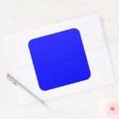 Blauw groot vierkante sticker (Envelop)
